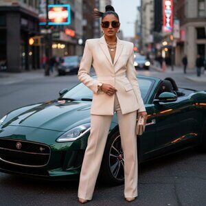 NEW VOGUE Jaguar Oversized Iconic Glam Trendy Designer Style Sunglasses Amber